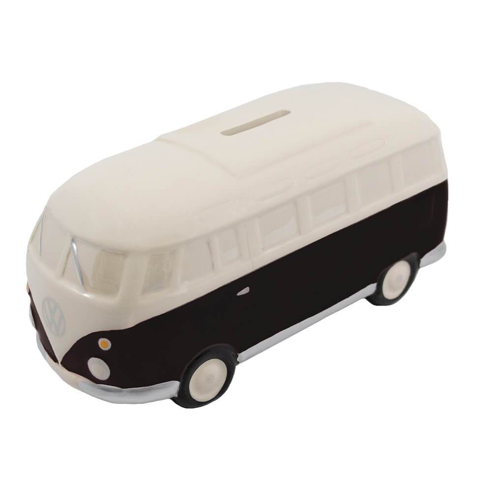 VW Campervan Money Box Ceramic Piggy Bank Black
