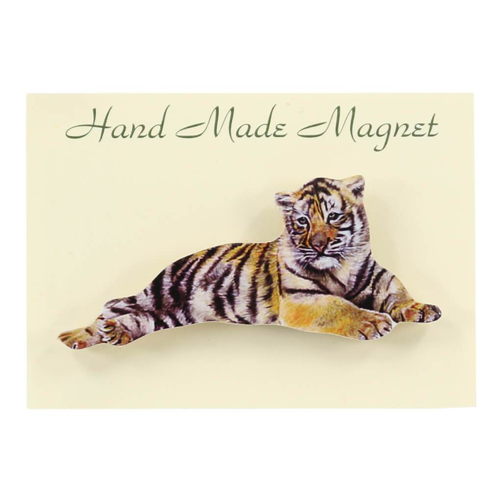 Tiger Cub Handmade Fridge Magnet in Gift Packaging