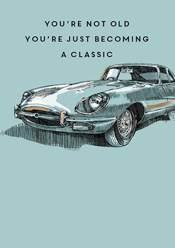 Jaguar E Type Classic Car Birthday Humorous Card