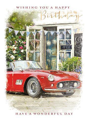 Ferrari 250 275 Convertible Happy Birthday Card