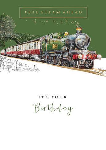 Steam Train Southern 841 Happy Birthday Card