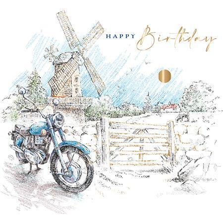 Classic Triumph Bonneville Style Birthday Card