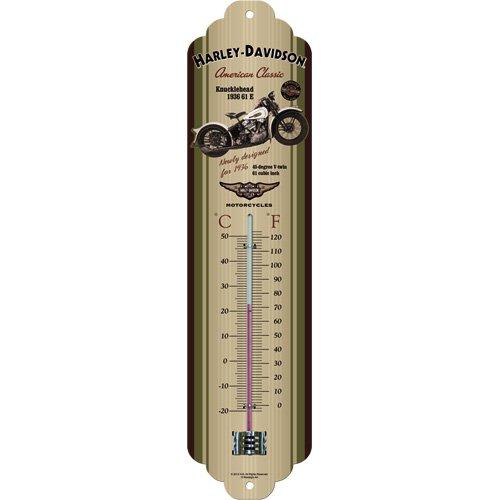 Harley Davidson Motorcycle Knucklehead Metal Thermometer - Wheelygifts