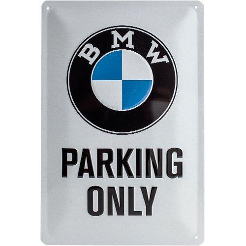 BMW Parking Only Embossed Metal Sign 30cm x 20cm - Wheelygifts