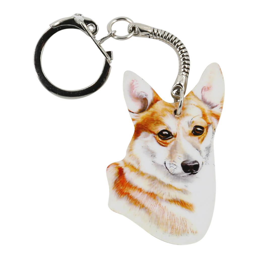 Corgi Dog Handmade Wooden Keyring