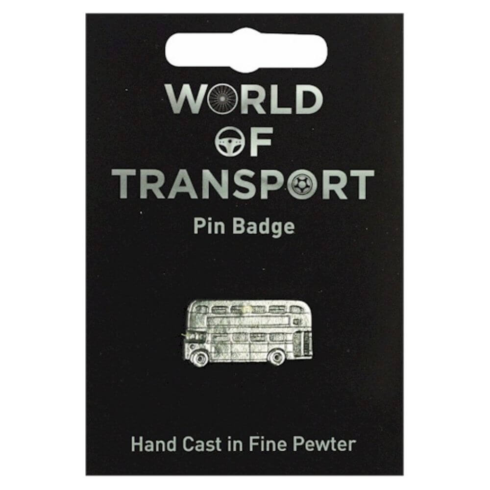 Double Decker Bus Metal Pin Badge Hand Cast In Fine Pewter
