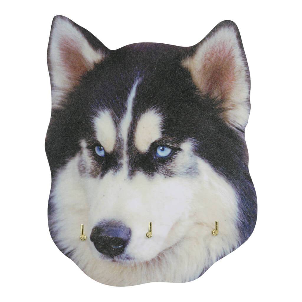Husky Dog Handmade Wooden Key Rack
