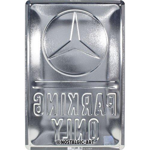 Back of Mercedes Parking Only Metal Wall Sign 30cm x 20cm