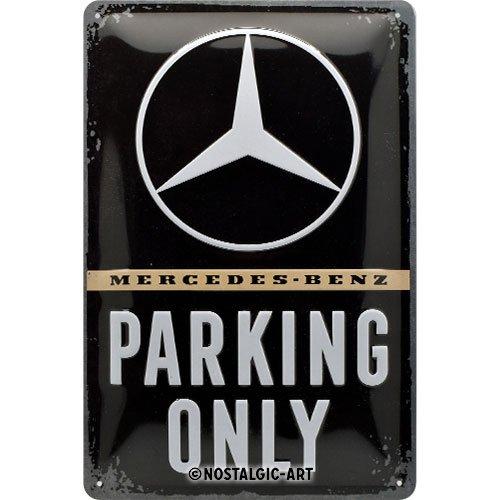 Mercedes Benz Parking Only Metal Wall Sign 30cm x 20cm
