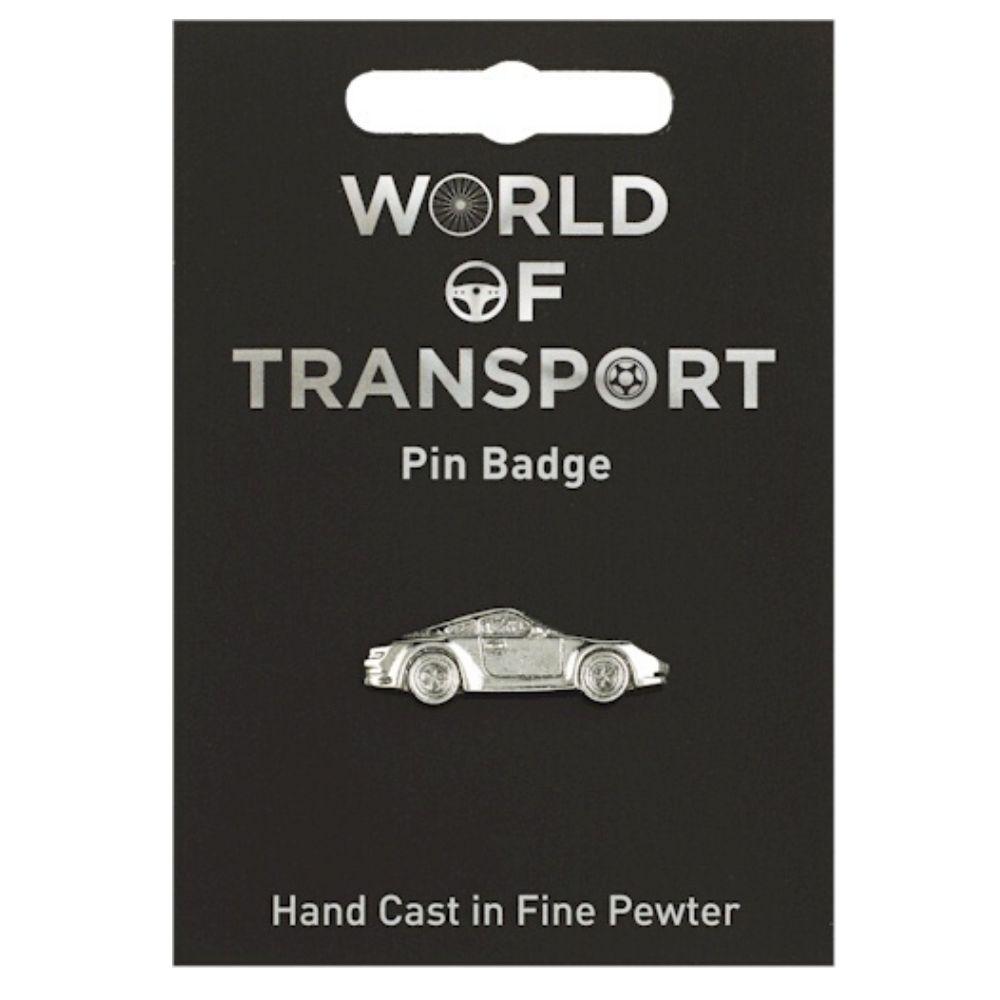 Porsche Car Style Metal Pewter Pin Badge