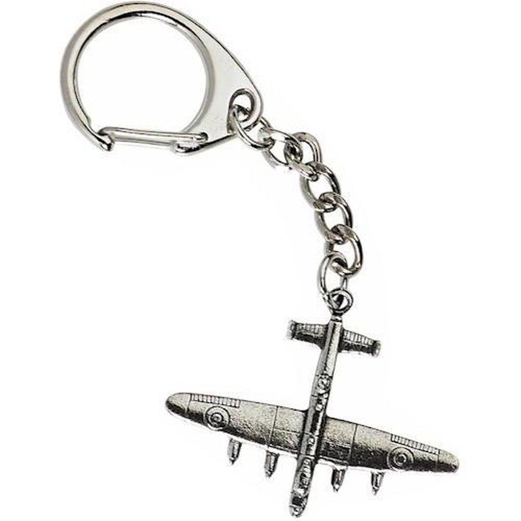 Avro Lancaster Bomber Metal Keyring Handcast In Fine Pewter