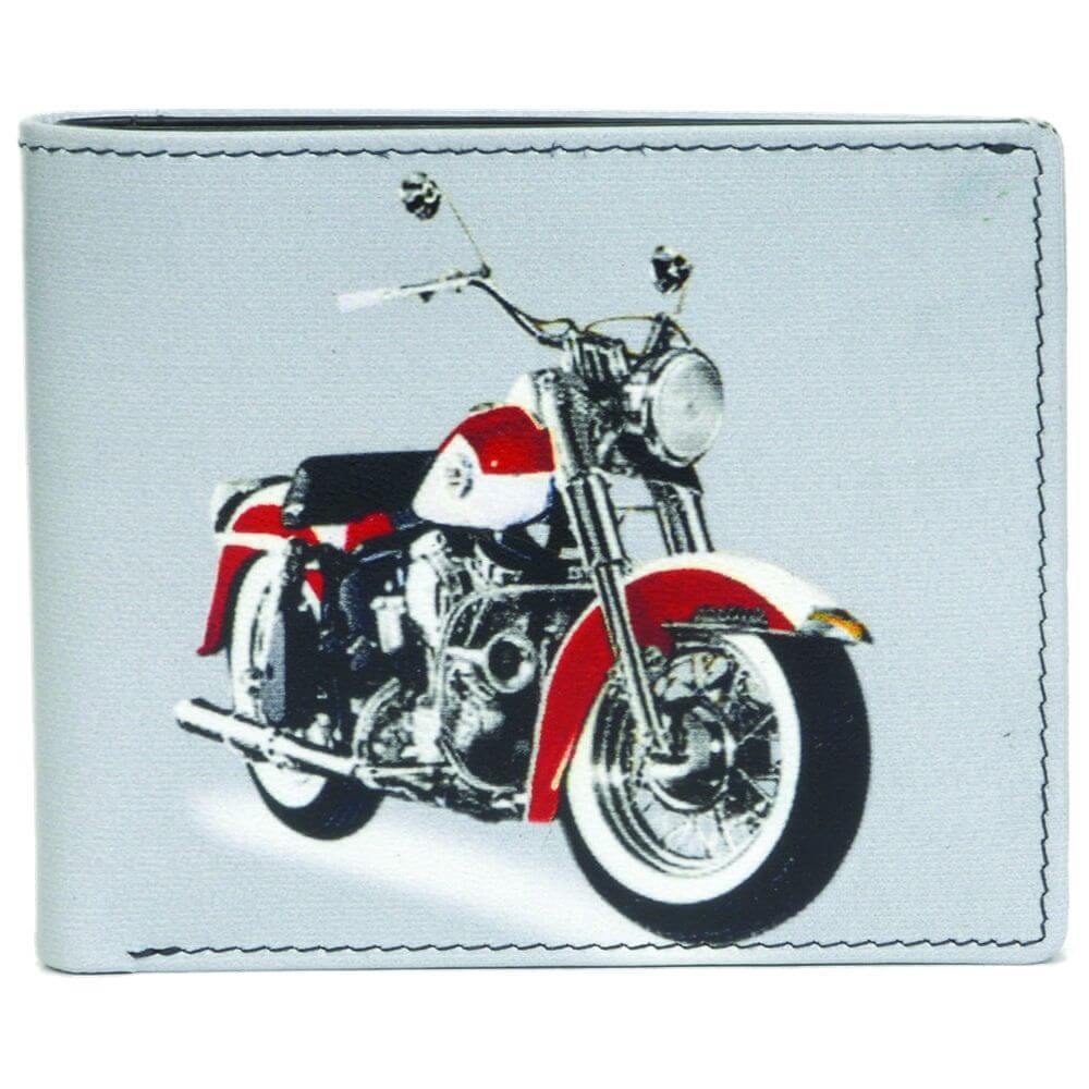 Classic Motorbike Mens Leather Wallet Harley Davidson Style