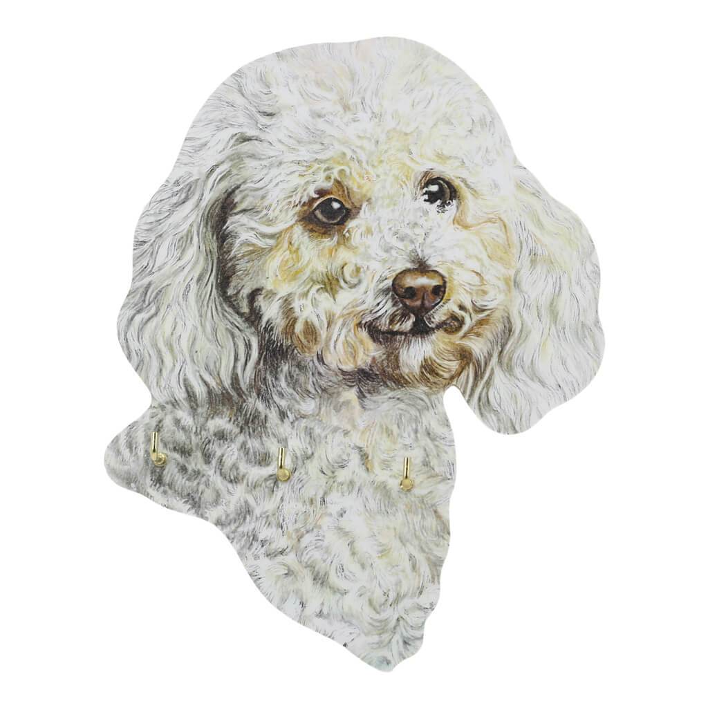 Poodle Dog Handmade Wooden Key Rack