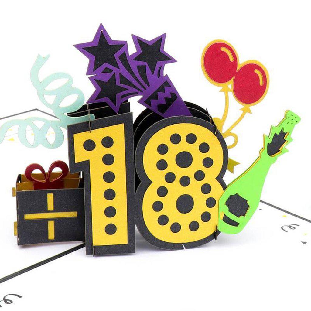18th Birthday Pop Up Handmade 3D Card