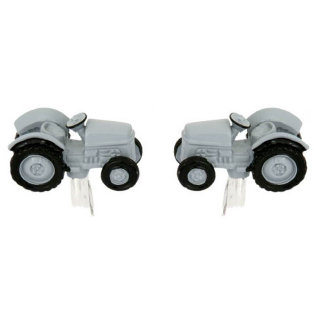 Grey Classic Vintage 3D Tractor Cufflinks Gifts Presents