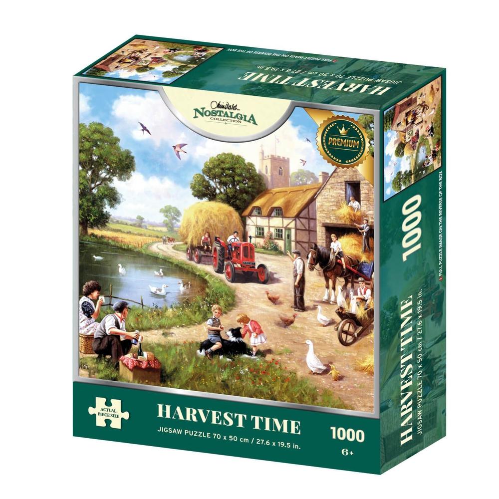 David Brown Classic Red Tractor Harvest Time Jigsaw Puzzle 1000 Piece-Boxed