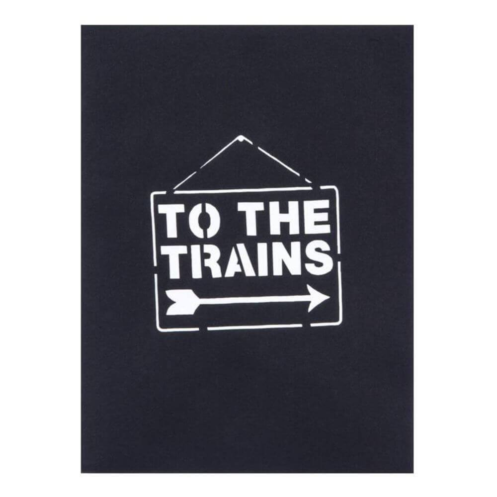 Steam Train 3D Pop Up Birthday Christmas Greetings Card Front Cover Only with words &quot;To The Trains&quot;