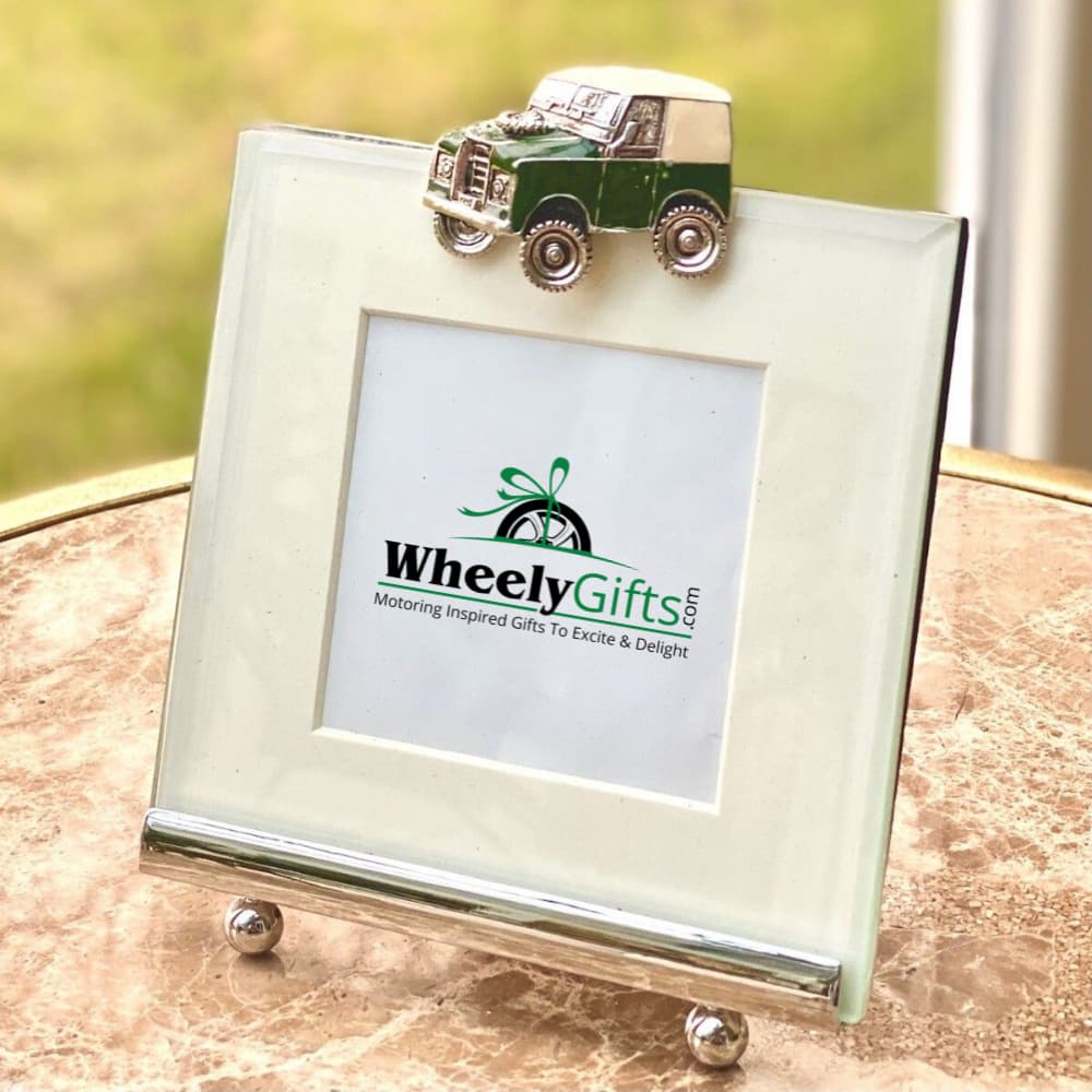 Land Rover Style Hand Enamelled Photo Frame Square