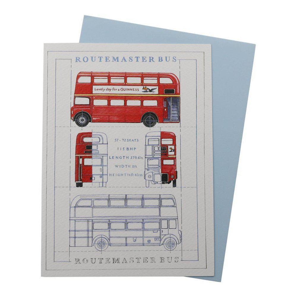 Red Double Decker Bus Routemaster Birthday Greetings Card