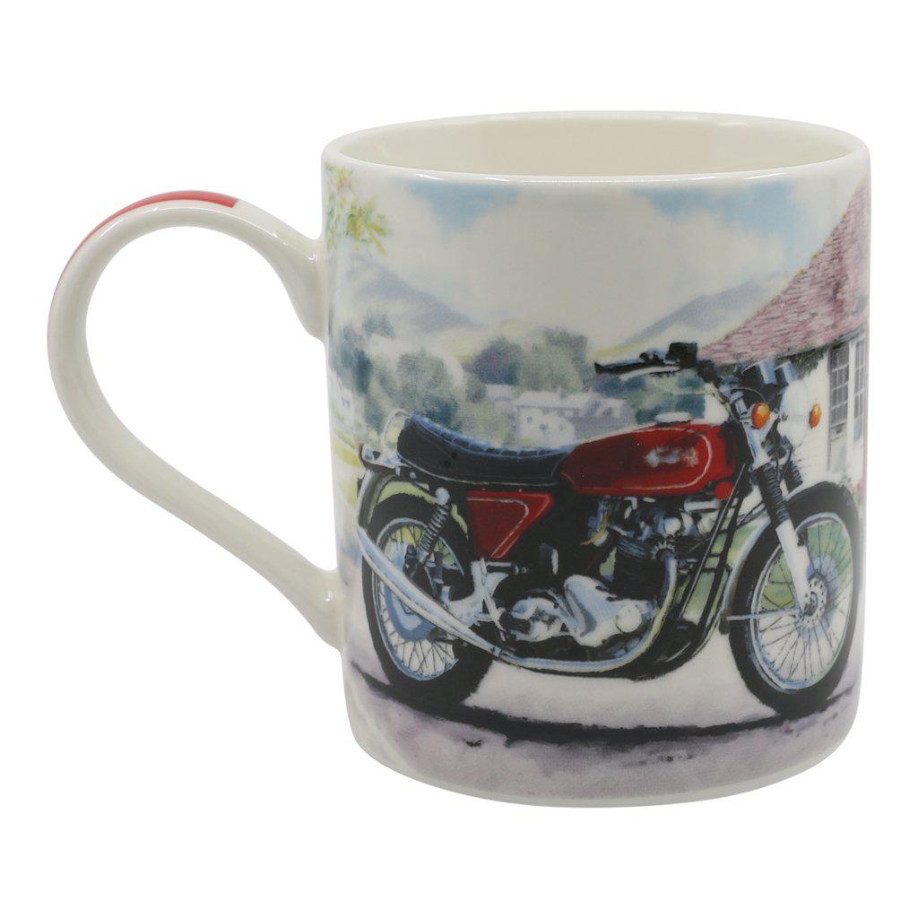 Red Norton Commando Classic Motorbike Mug Right Side View
