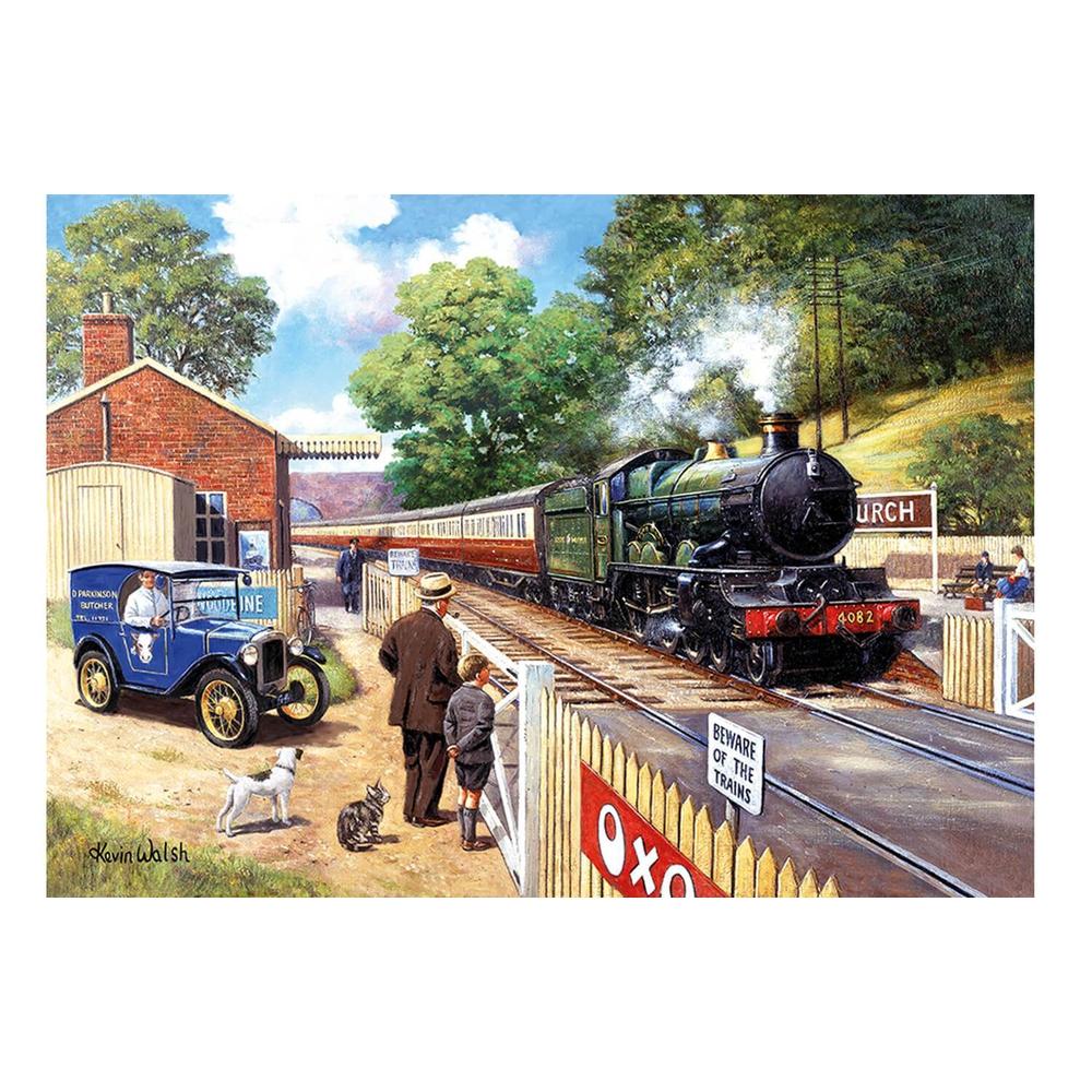 Steam Train Jigsaw Puzzle GWR 4082 Castle Class 1000 Piece Image of Completed Puzzle Showing Full Picture