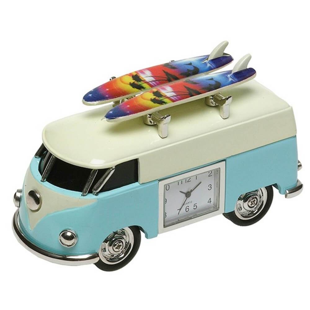 VW Camper Panel Van Surf Style Split Screen Miniature Metal Clock