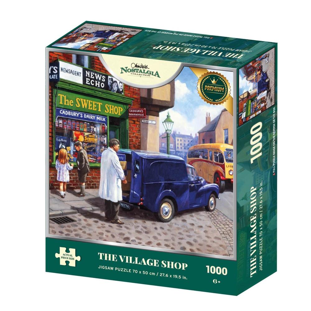 Vintage Half Cab Bus and Morris Minor Van Jigsaw Puzzle 1000 Piece-Boxed