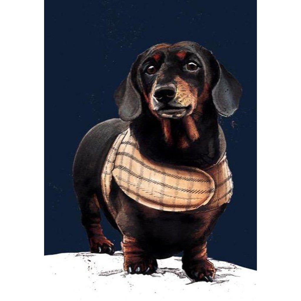 Arthur The Dachshund Dog Art Greetings Card For All Occasions-Gifts Made Easy