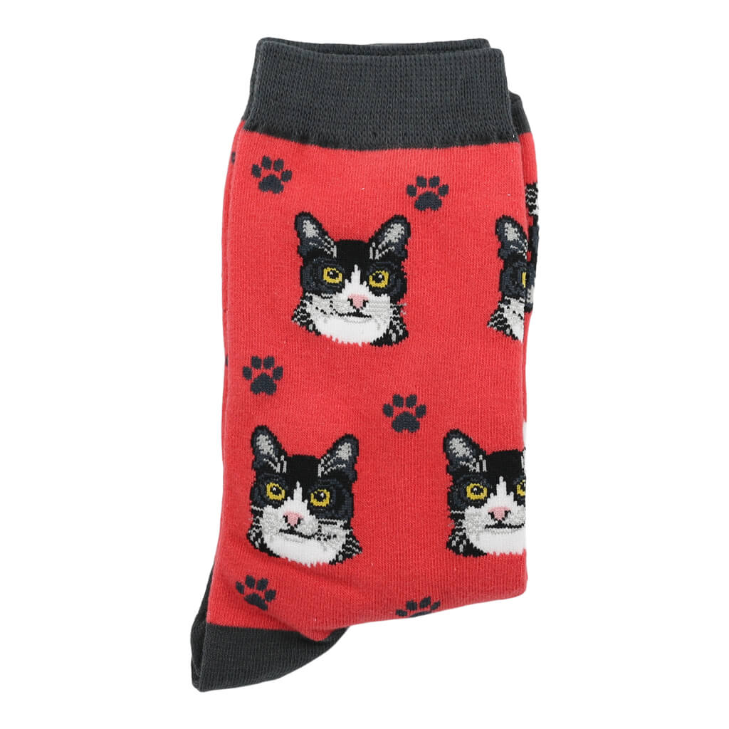 Black and White Cat Lover Socks
