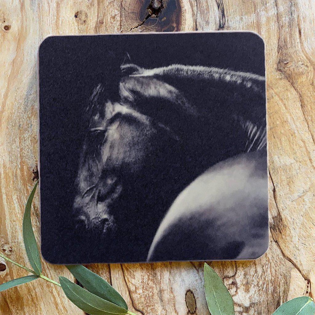 Black Horse Equestrian Drinks Coaster