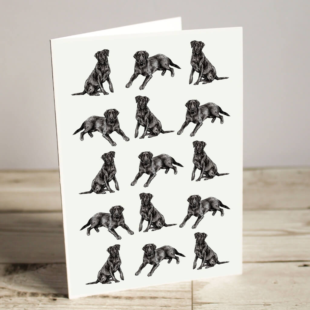 Black Labrador Dog Greeting Birthday Card