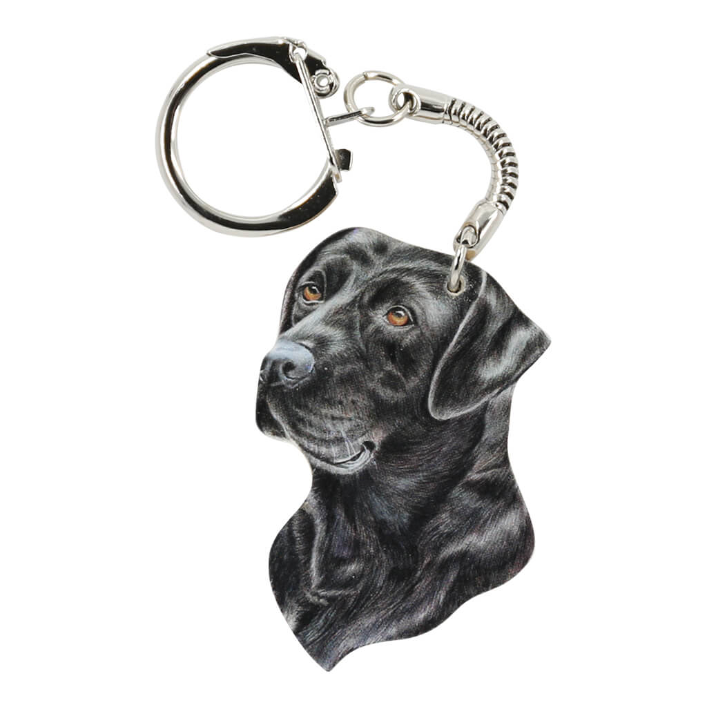 PERIMADE & Co. Long Ears Dog Leather Keychain, Black