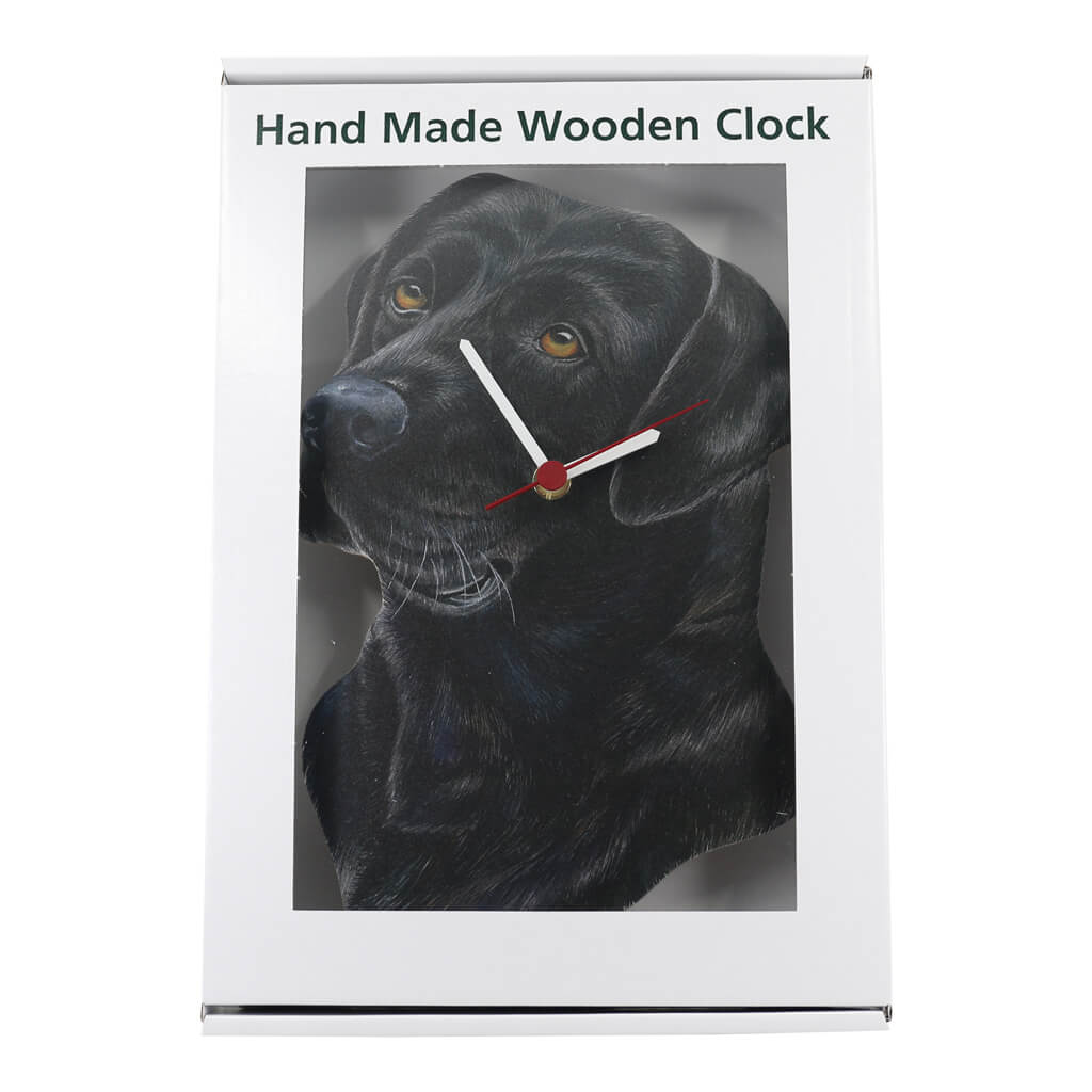 Black Labrador Wall Clock | Gift Present | Handmade In UK