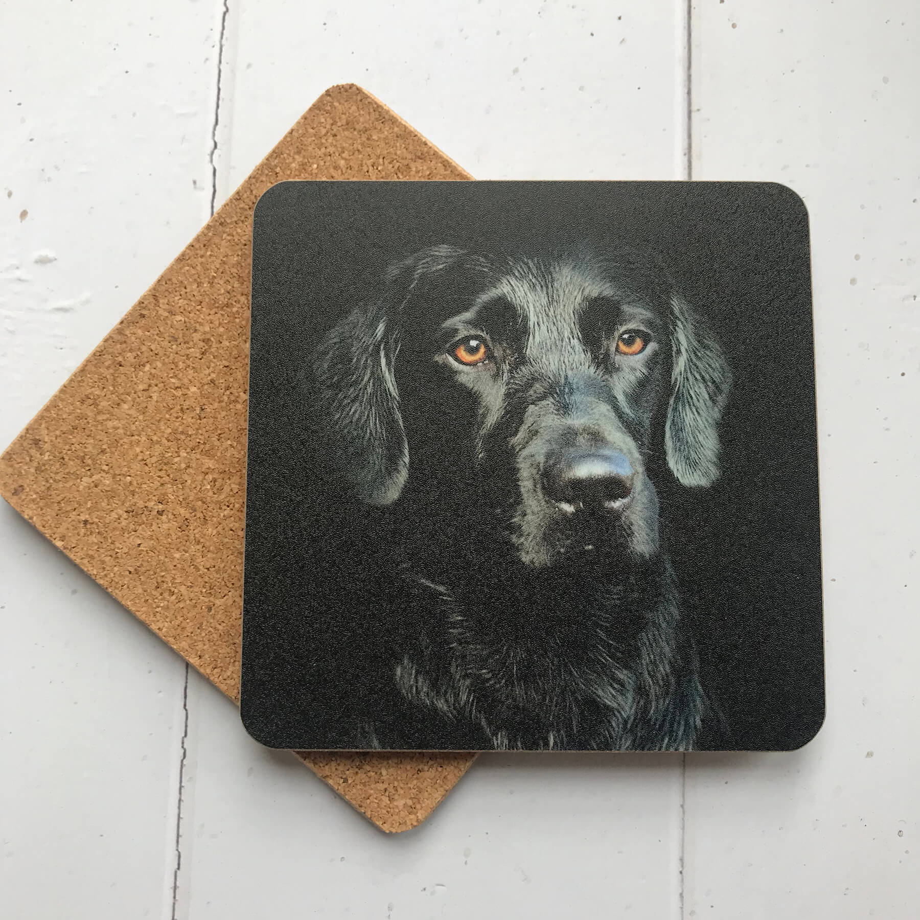 Labrador Coasters Black Labrador Dog Drinks Coaster | Present | Gifts Made Easy