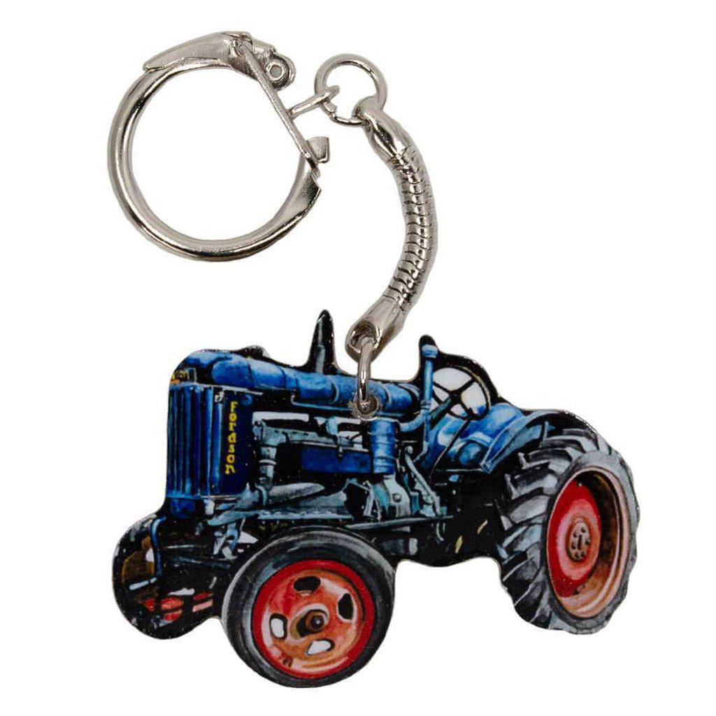 Classic Blue Fordson Tractor Keyring