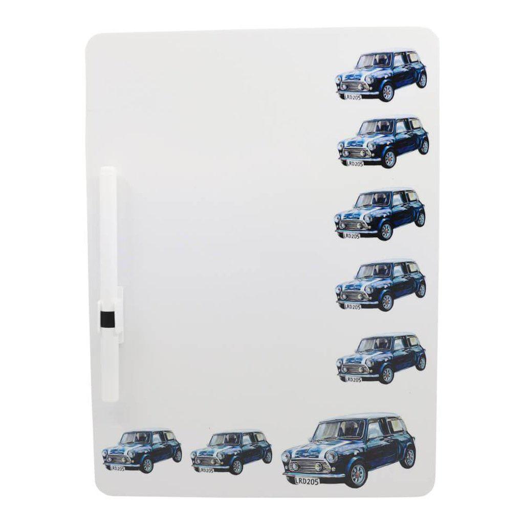 Blue Mini Cooper Car Dry-Wipe Magnetic Memo Board