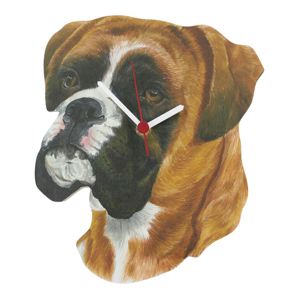 Boxer Dog Clock Handmade Wooden Wall