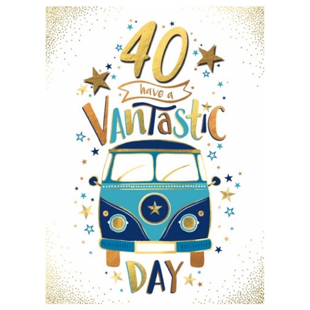 Campervan 40th Birthday Card