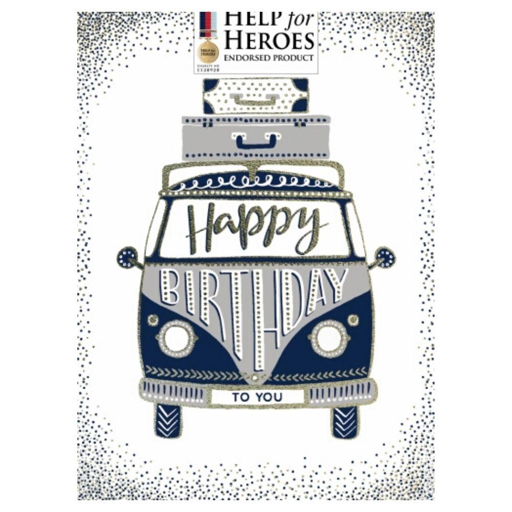 geburtstag camper Campervan Happy Birthday Card Help For Heroes