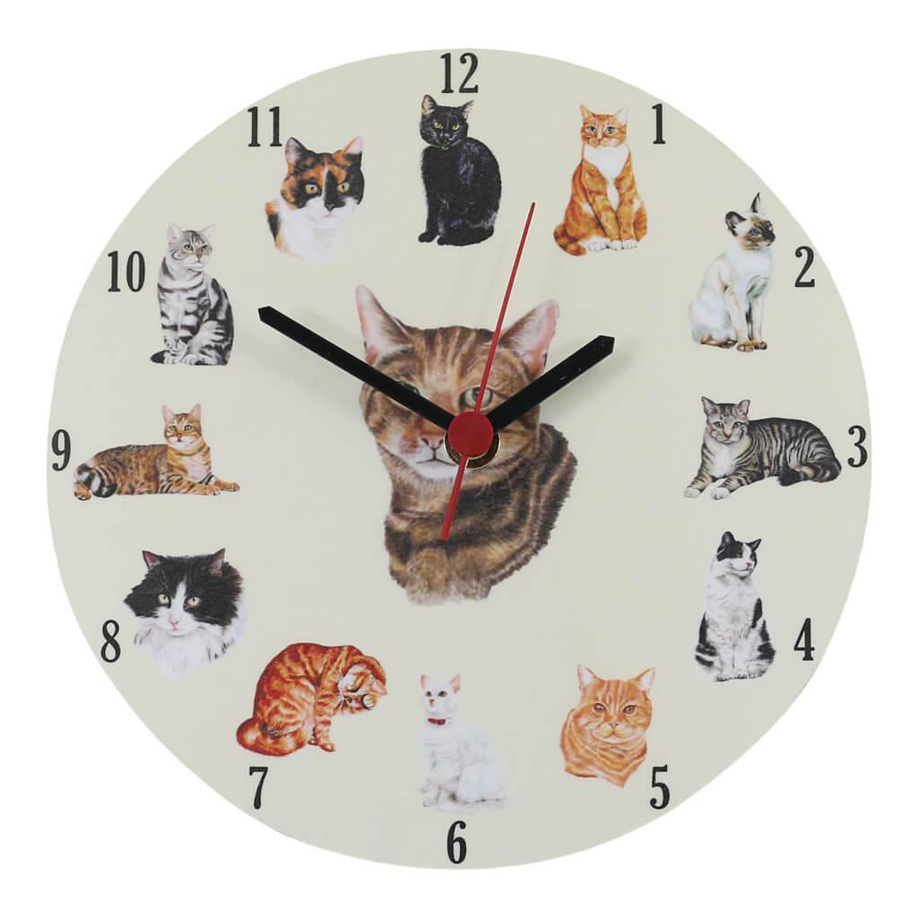 Cat Lovers Collage Handmade Wooden Wall Clock