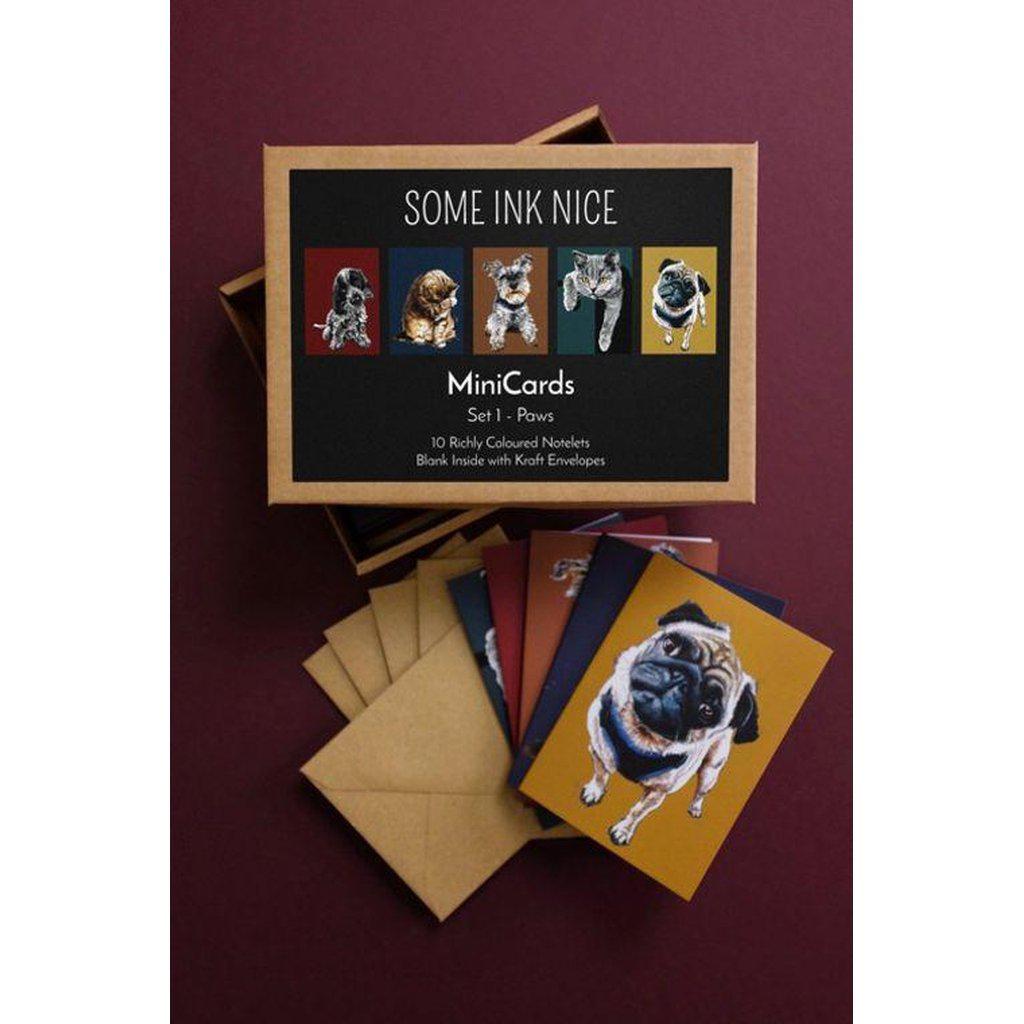 Cat Dog &amp; Kitten Mini Thank You Note Card Gift Box Set-Gifts Made Easy