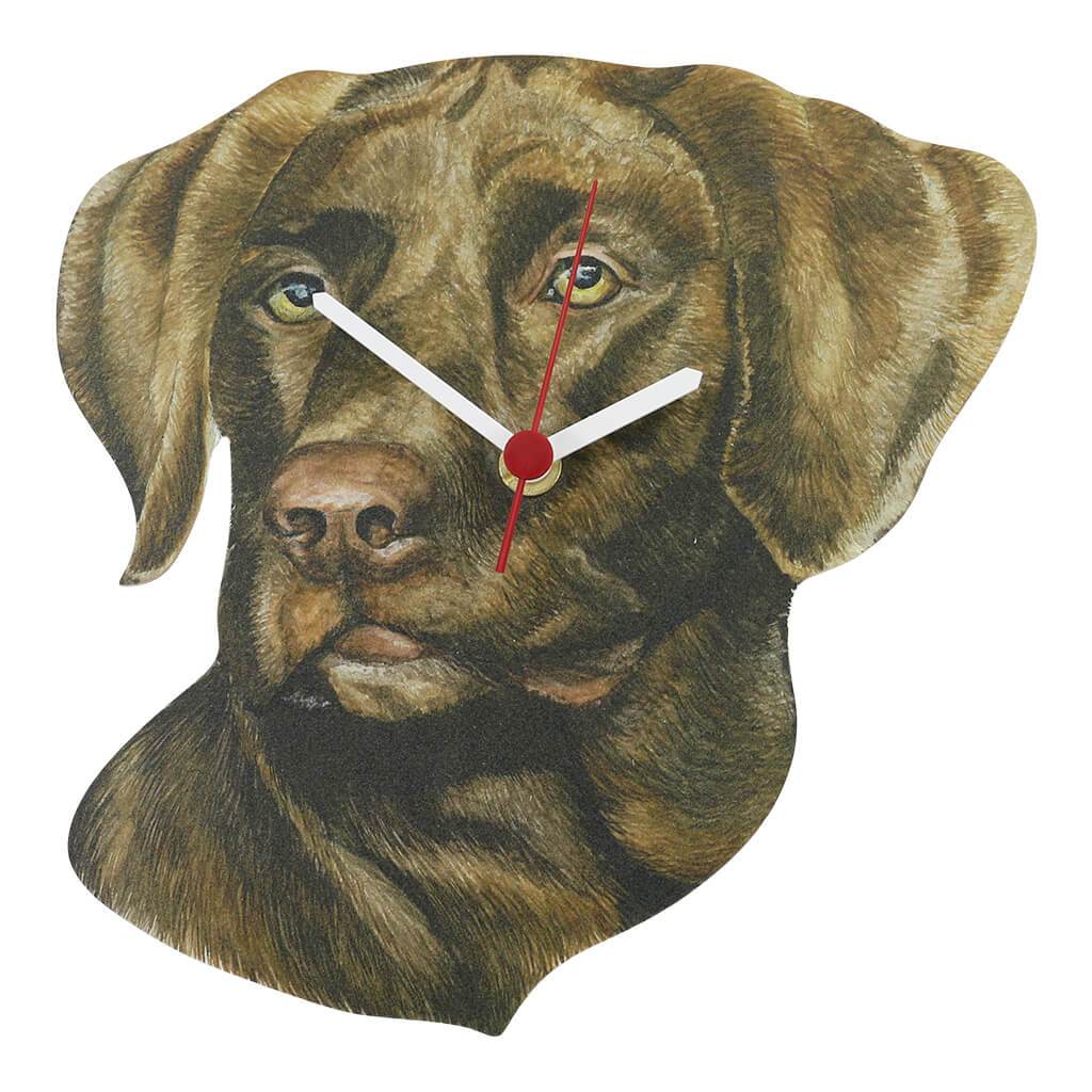 Chocolate Brown Labrador Clock