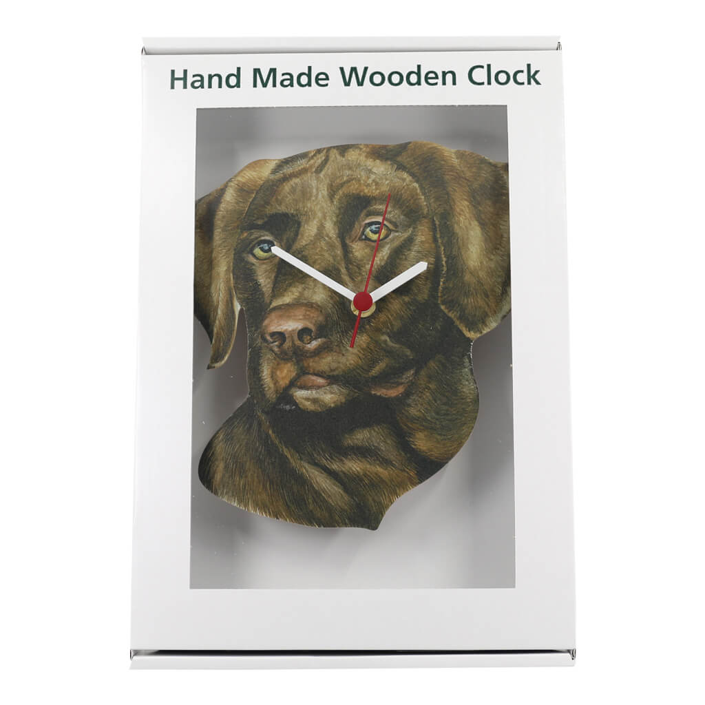 Chocolate Brown Labrador Clock