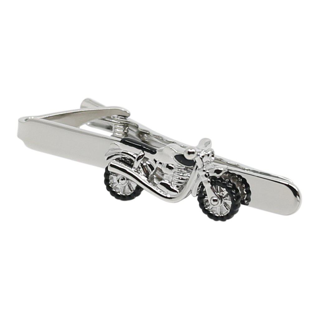 Classic Motorbike Tie Clip Rhodium Plated