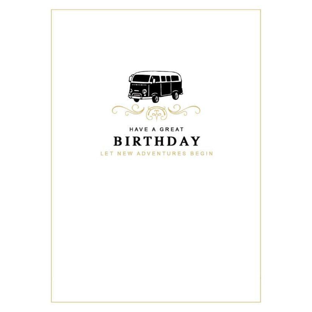 Classy Campervan Birthday Card New Adventures