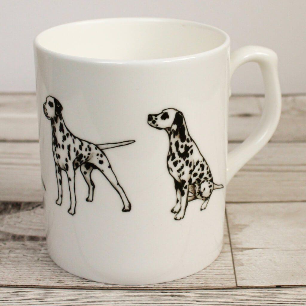 Dalmatian Dog Hand printed Bone China Mug Dogs Lovers Gift
