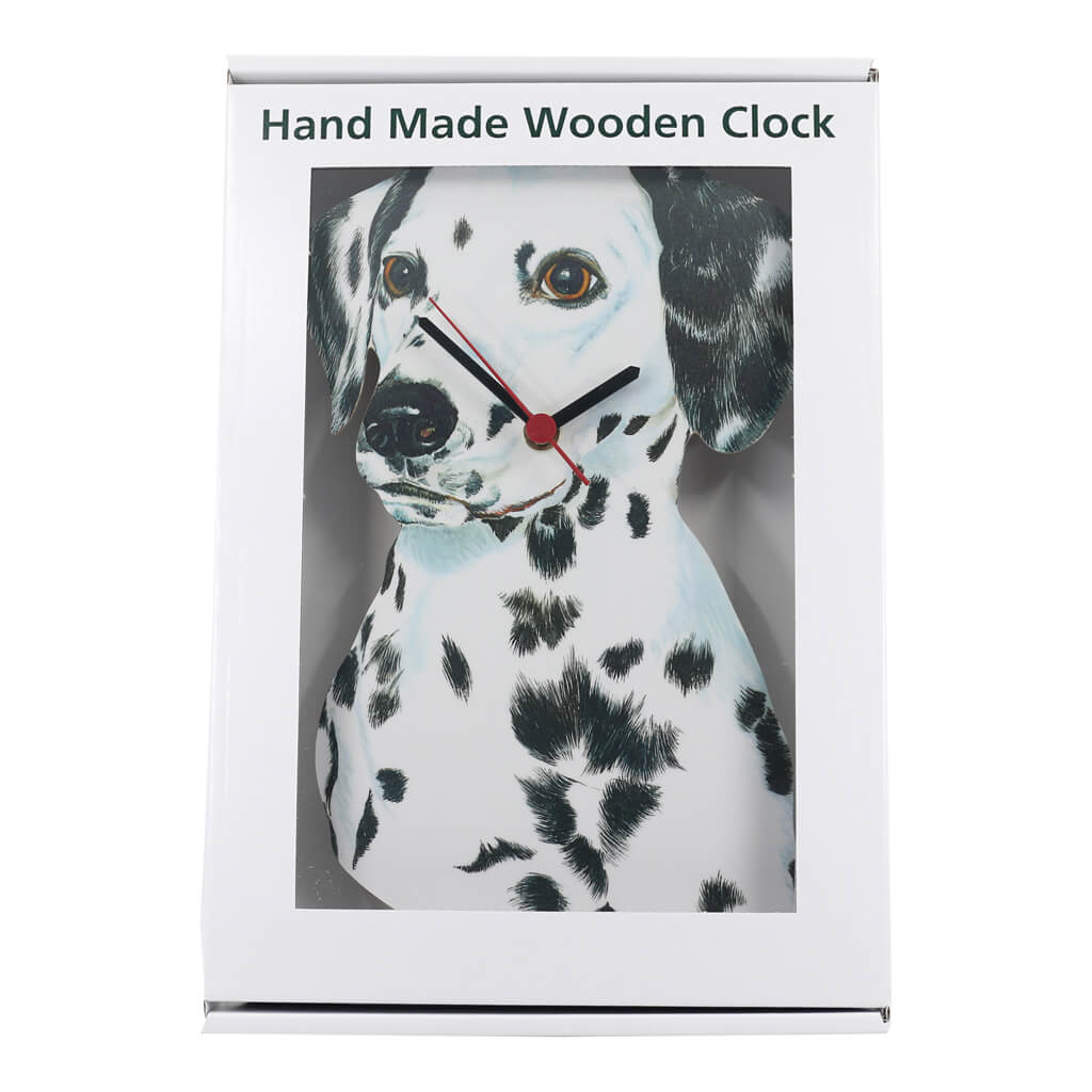 Dalmatian Spotty Dog Handmade Wall Clock in Gift Box Packaging
