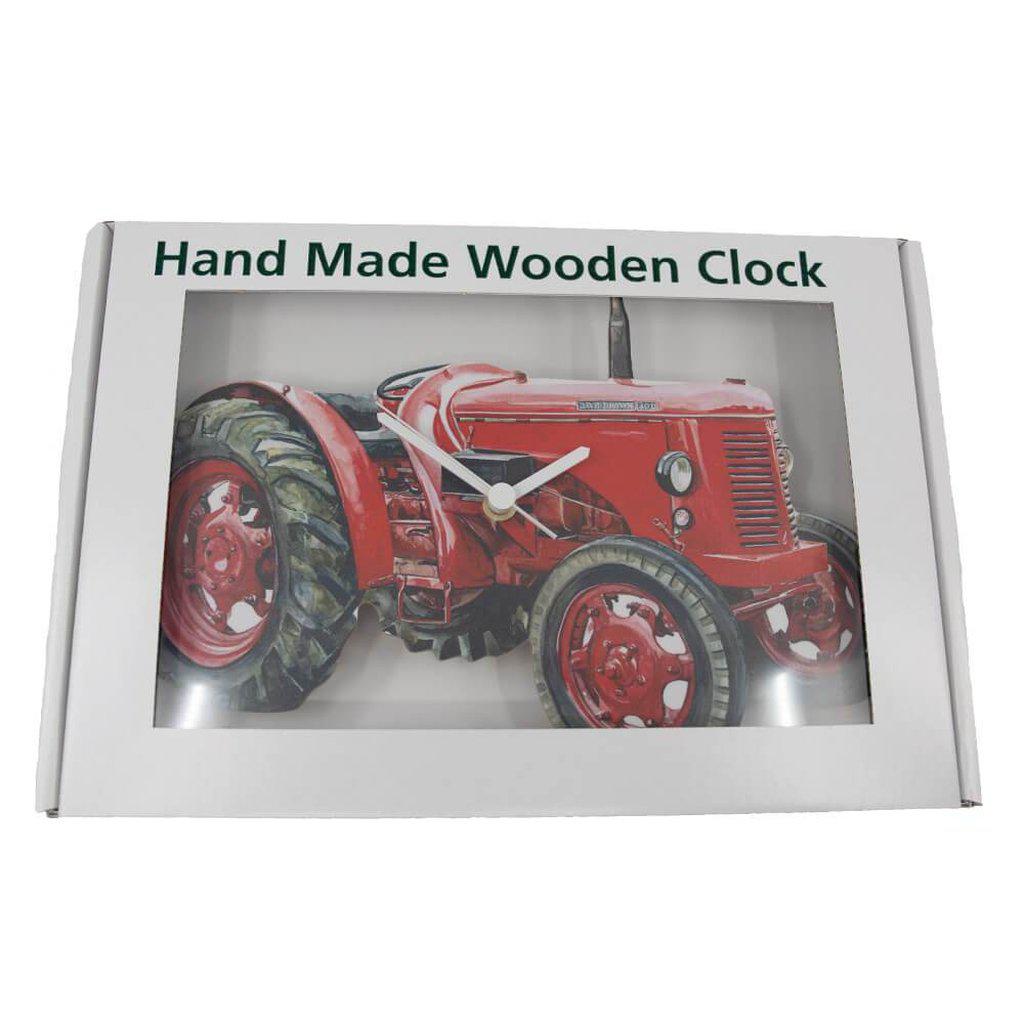 David Brown 30D Tractor Wooden Wall Clock in Box