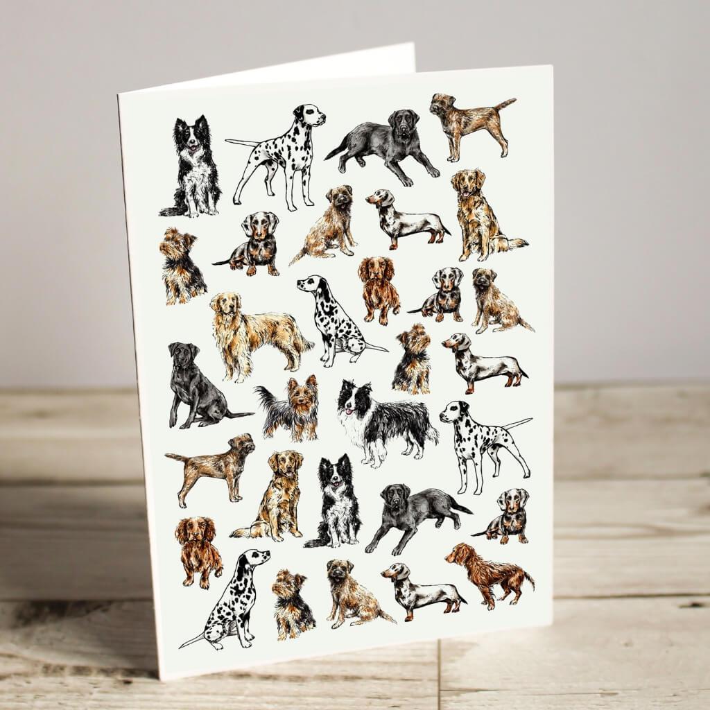 Dog Breeds Greeting Thank You Birthday Card
