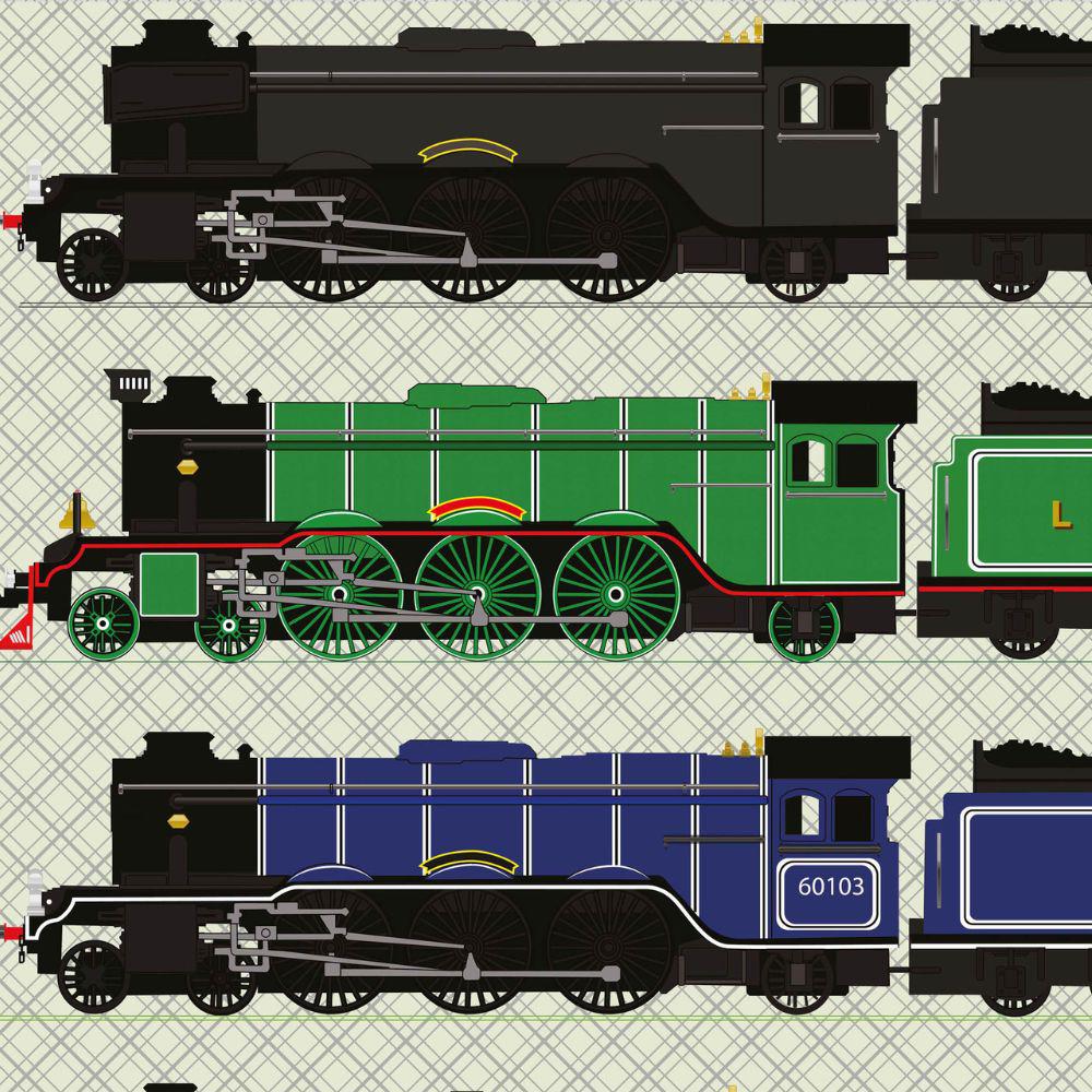 Close Up image of Flying Scotsman Steam Train 1000 Piece Jigsaw Puzzle